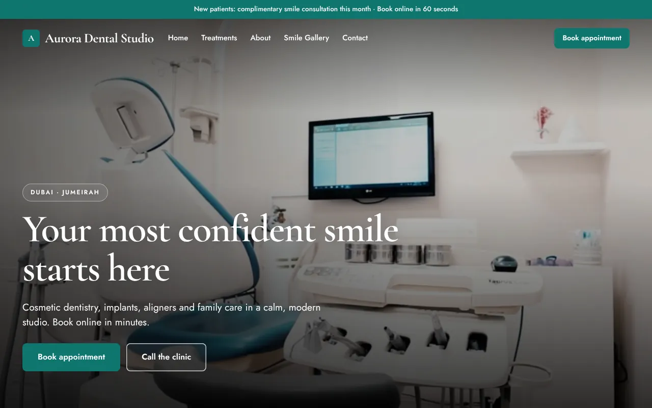 AI-generated business website preview