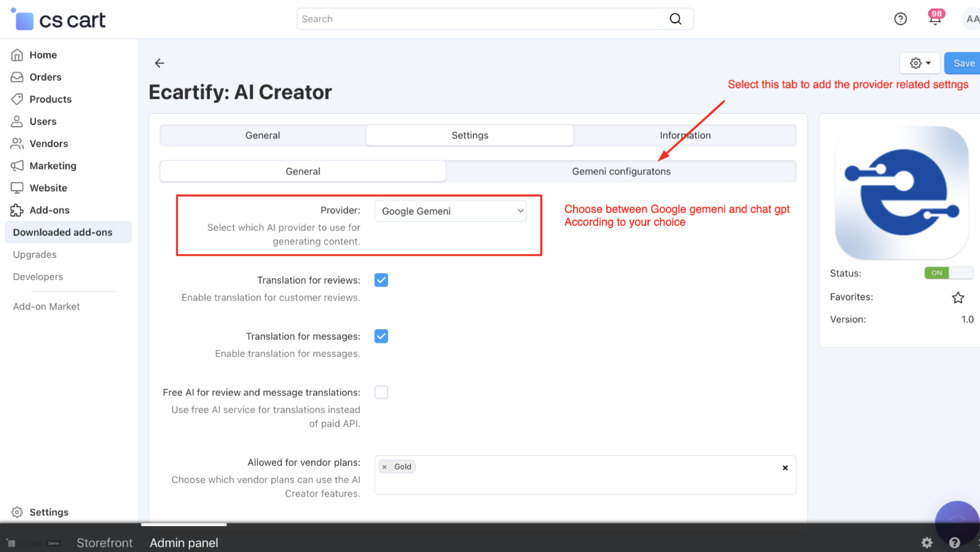 AI Creator banner data