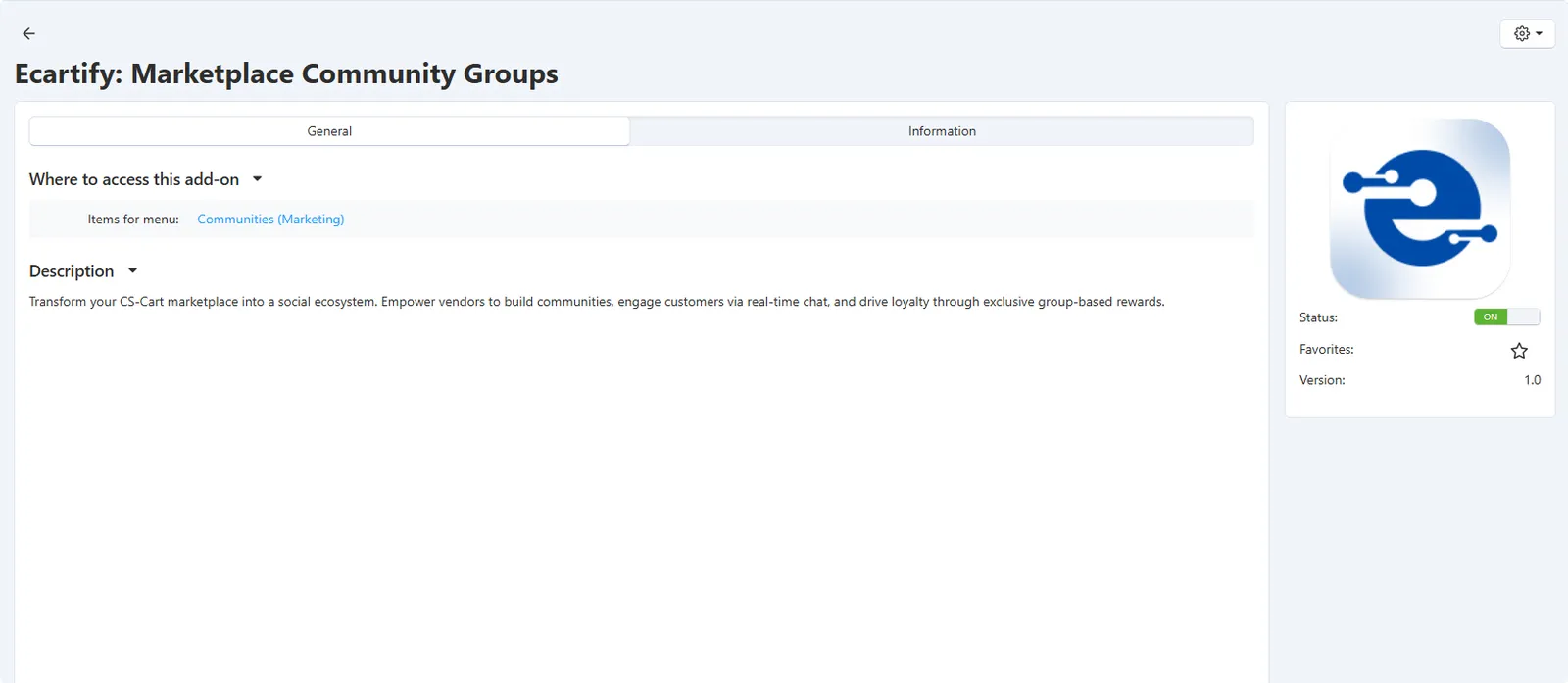 Marketplace Community Groups Addon