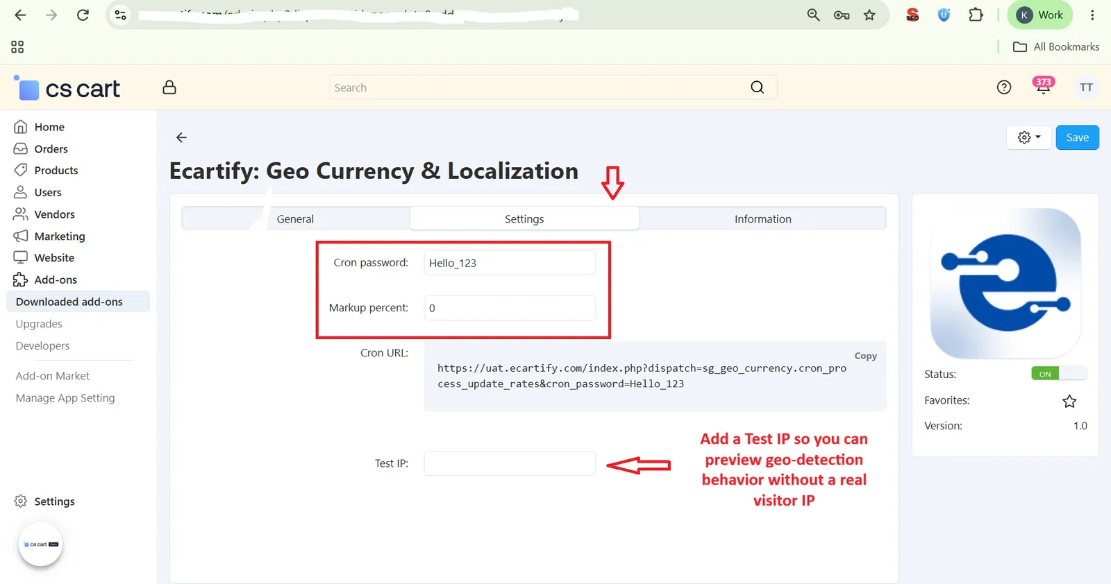 Geo Currency Localization Settings – Cron and Markup Percent