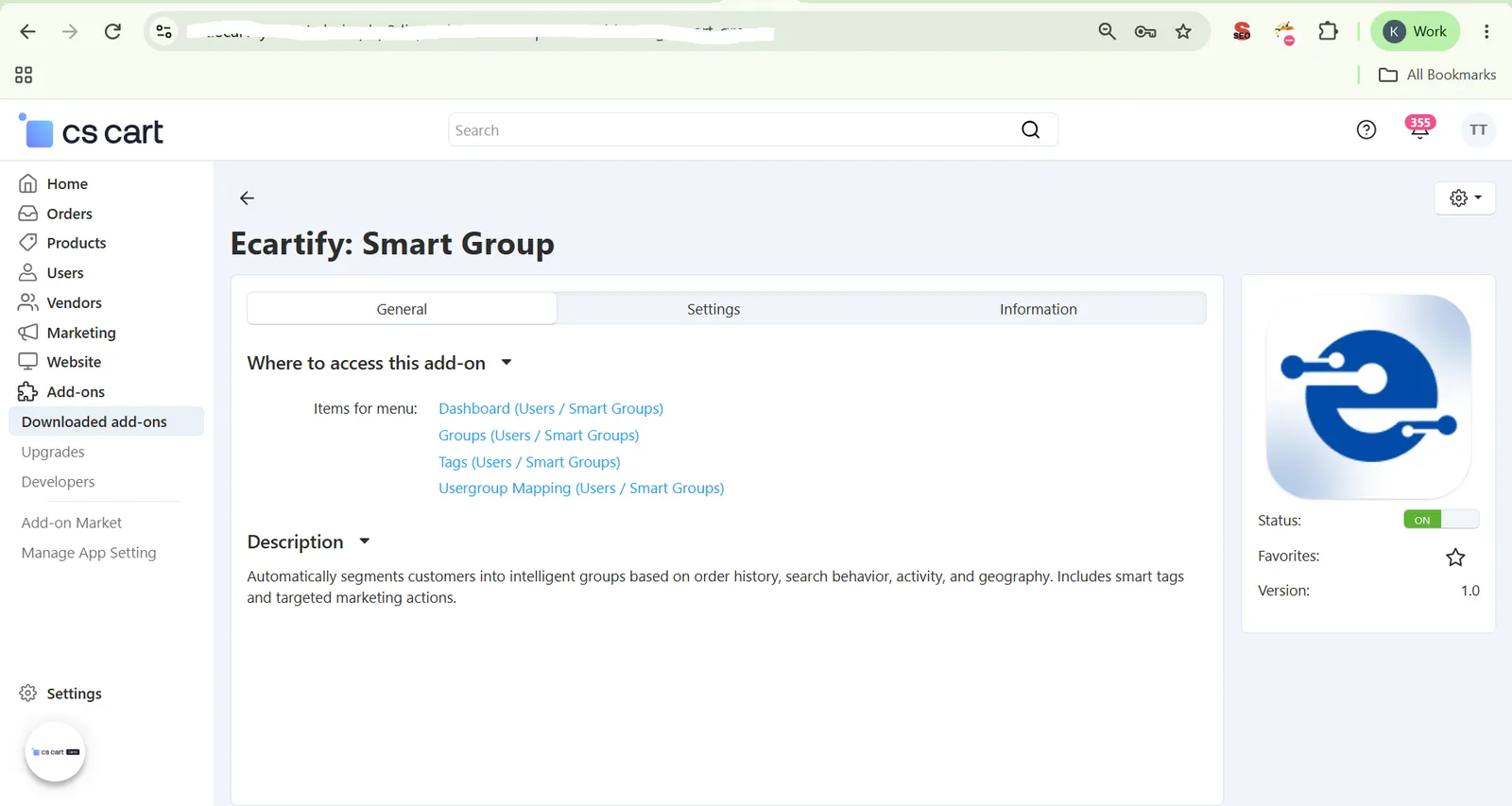 Ecartify: Smart Group for CS-Cart – Automated Customer Segmentation & AI Insights