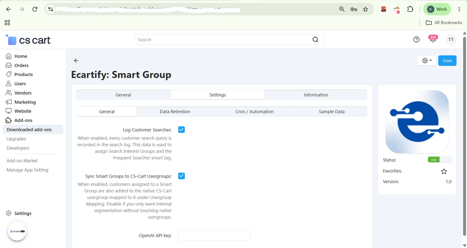 Ecartify: Smart Group for CS-Cart – Automated Customer Segmentation & AI Insights