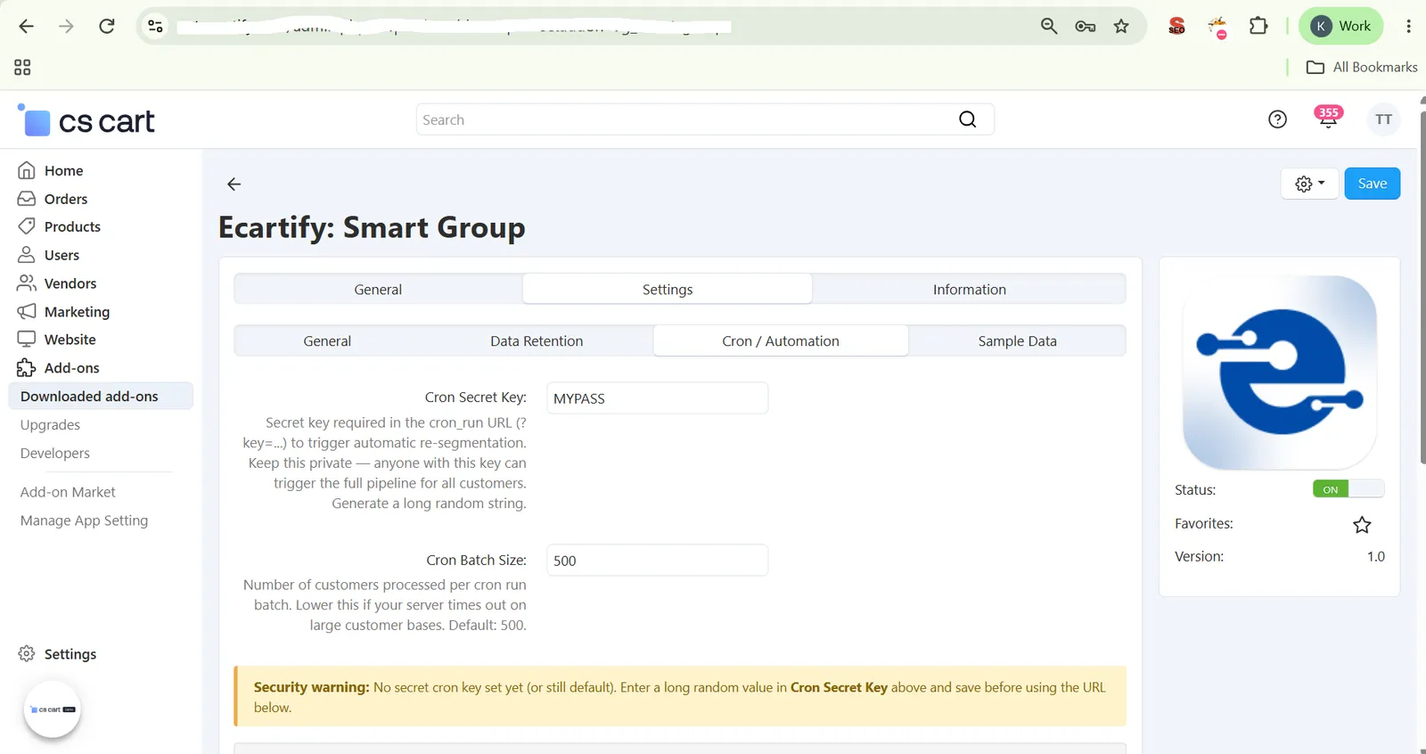 Ecartify: Smart Group for CS-Cart – Automated Customer Segmentation & AI Insights