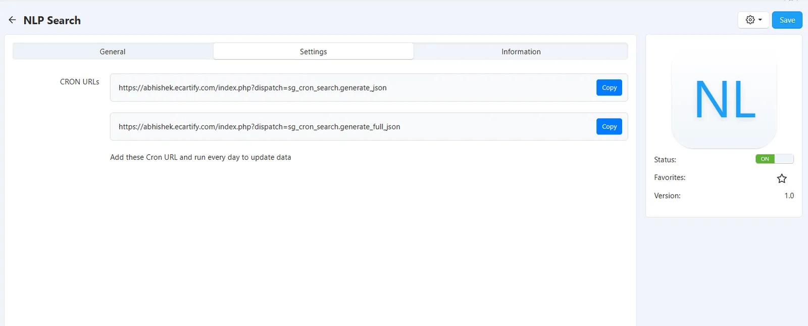 Addon Settings