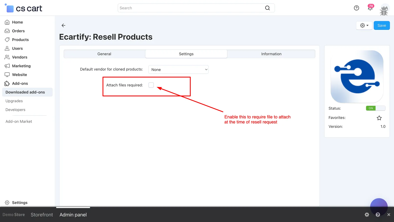 AI Creator Addon settings