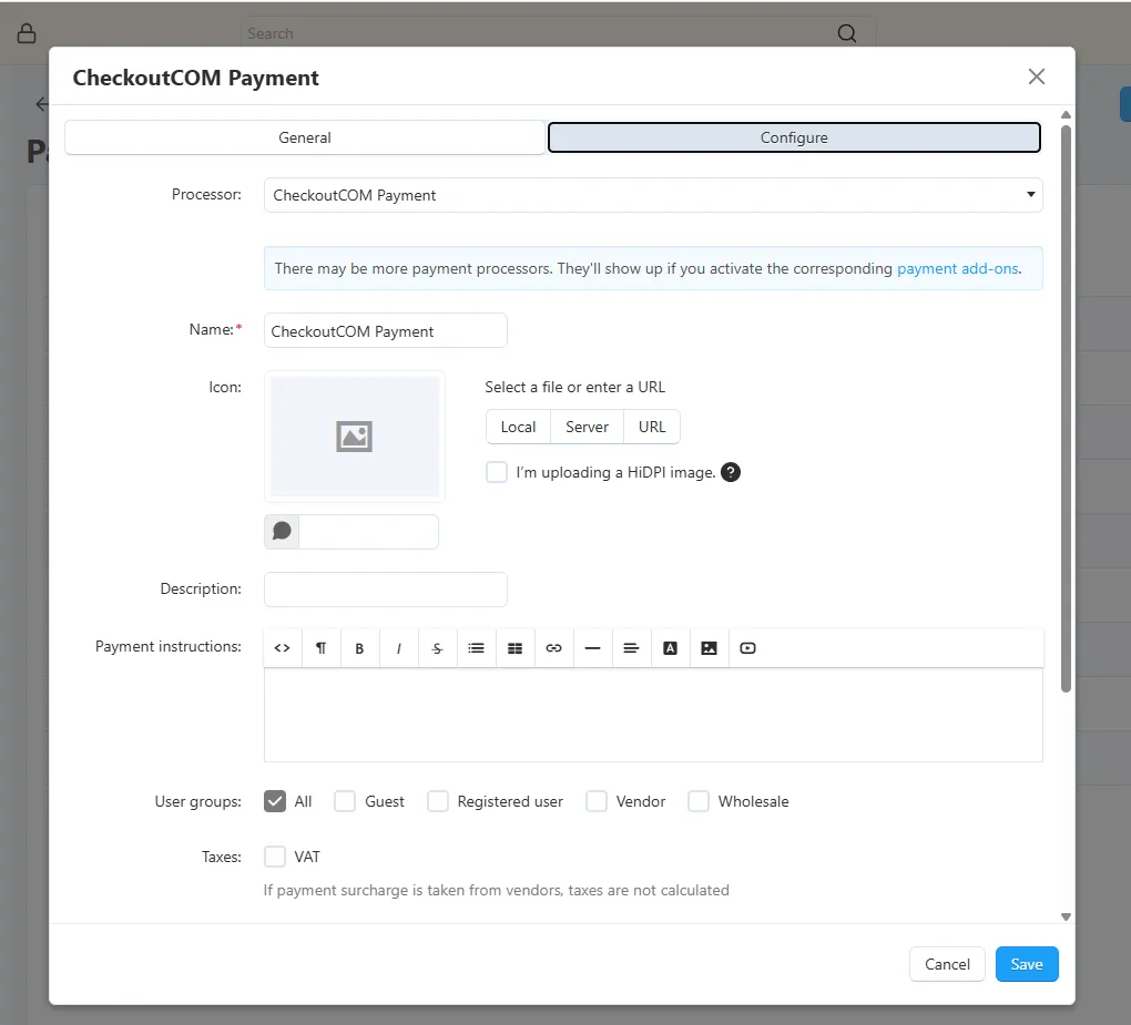 Ecartify: Checkout.com Payment Gateway
