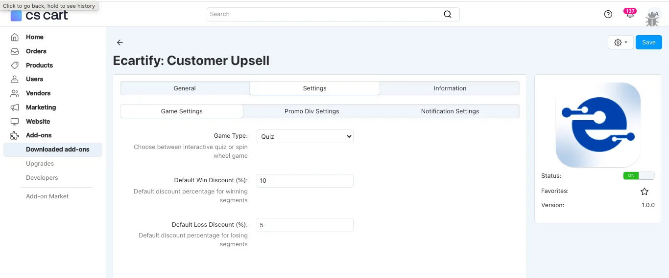 Ecartify: Customer Upsell – Boost Sales with Gamified Engagement