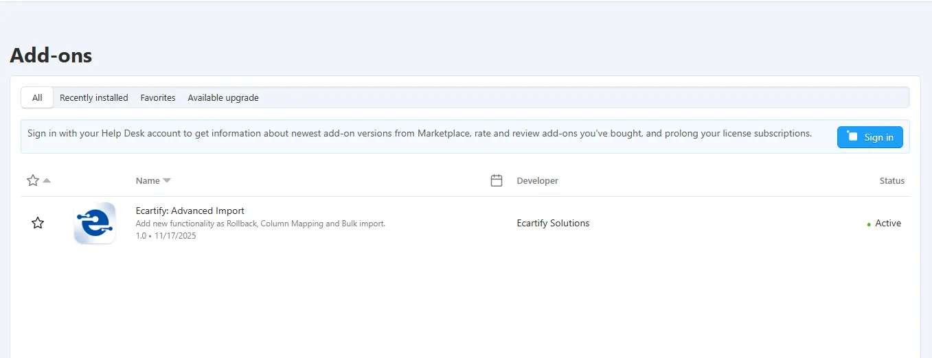Import Info