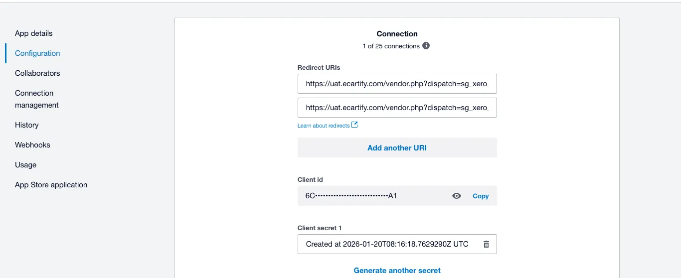 Ecartify: Xero Accounting Integration for Vendors