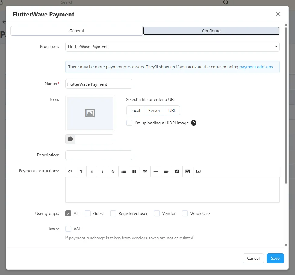 Ecartify: Flutterwave Payment Gateway