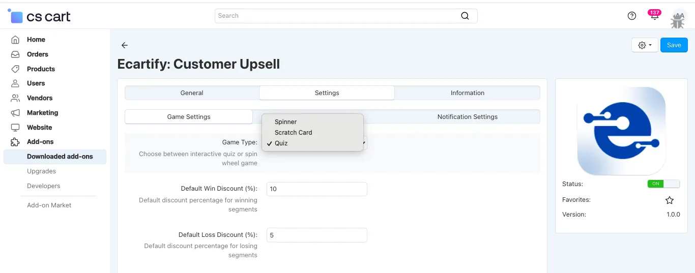 Ecartify: Customer Upsell – Boost Sales with Gamified Engagement