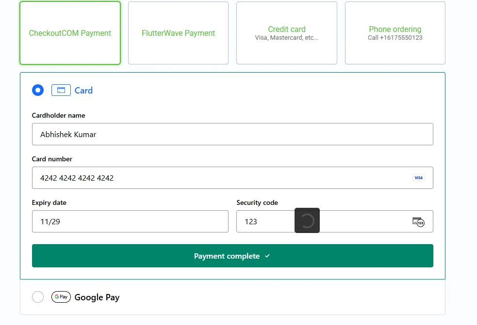 Ecartify: Checkout.com Payment Gateway