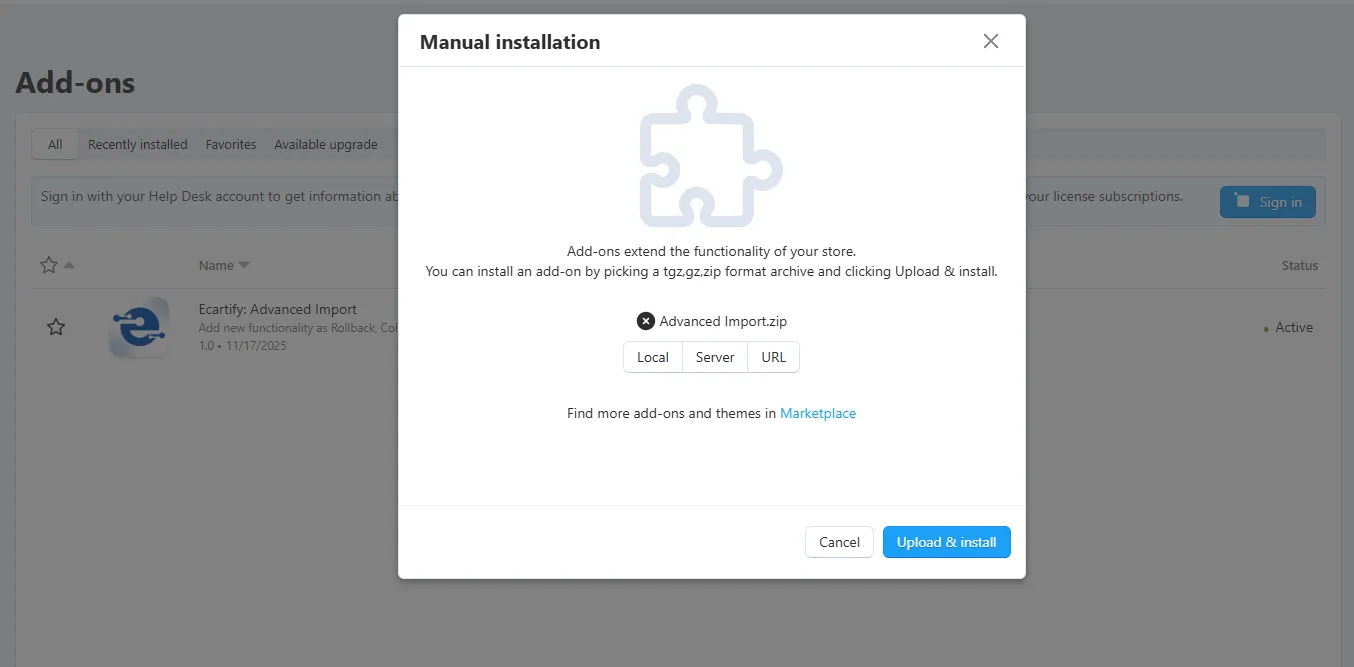 Data settings