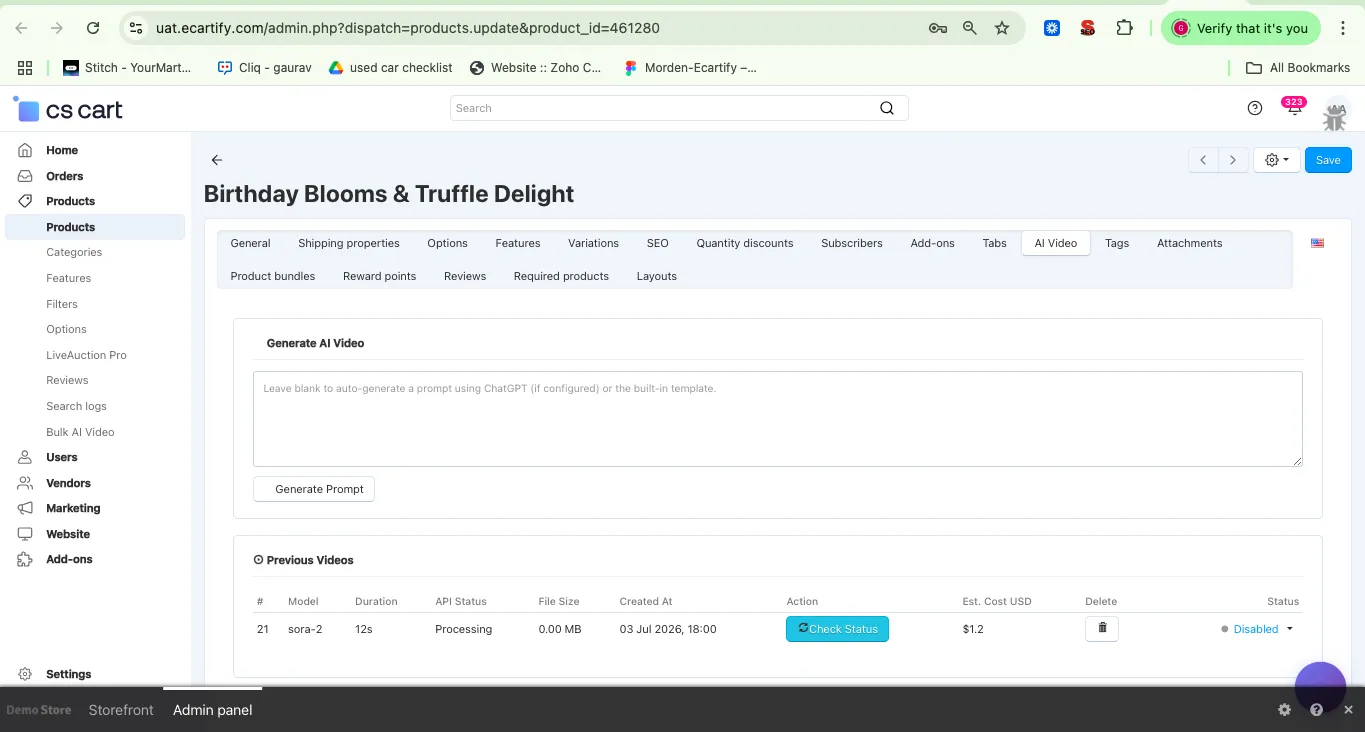 Ecartify: AI Powered Product Video Generator – Generate Professional Product Videos Automatically Using Sora, Kling AI & ChatGPT
