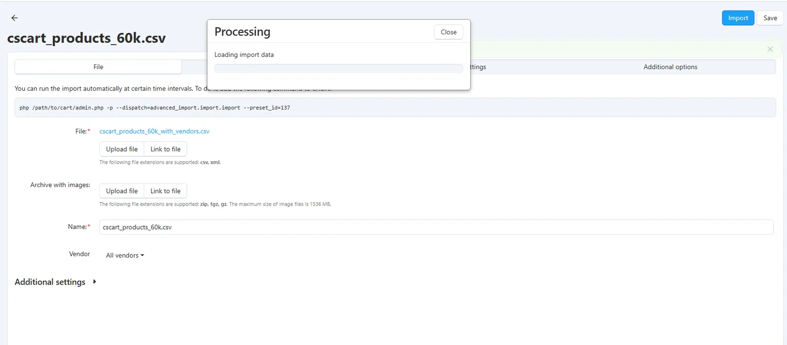 importing
