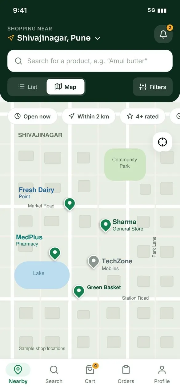 Kartzy Map view