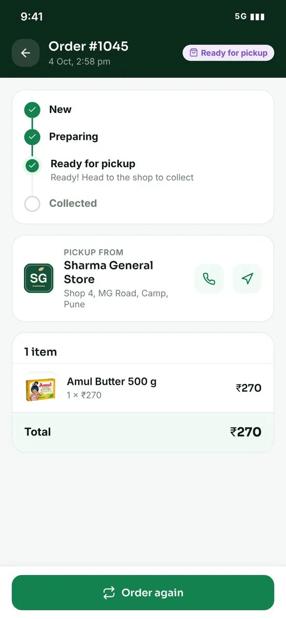 Kartzy Order tracking
